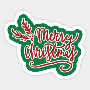 Hand Lettered Merry Christmas Sticker